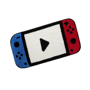 Retro Game Controller Rug – Soft, Non-Slip Gaming Mat for Bedroom, Bathroom, or Game Room (16” x 32”)