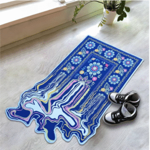 Melting Oriental Rug – 2x3 Boho Ethnic Area Rug with Abstract Scandinavian Design, Machine Washable & Non-Slip