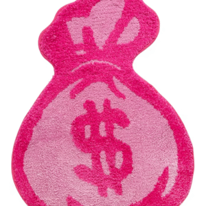 Pink Purse Rug – Cute Tufted Cartoon Money Bag Carpet for Girls Bedroom, Living Room & Entryway | Soft Plush Anime Floor Mat, Fun Aesthetic Home Decor (31.5"x23.6")