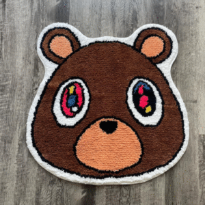 Graduation Bear Handmade Tufted Rug – Premium Hypebeast Designer Rug (30in / 75cm) – Aesthetic Preppy Room Decor, Custom Handmade Floor Art, Unique Statement Carpet